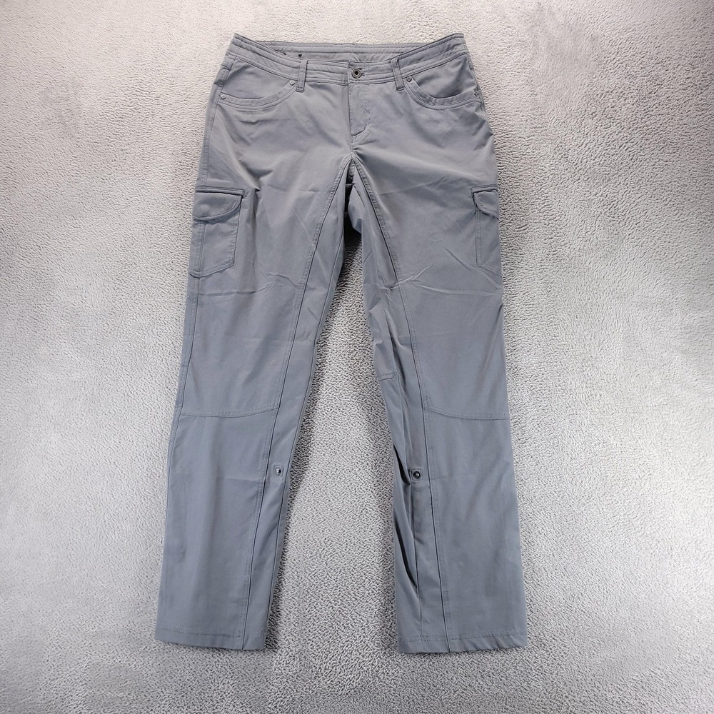 Kuhl Pants Womens 12 Gray Freeflex Roll Up Cargo Hiking Outdoors Tactical